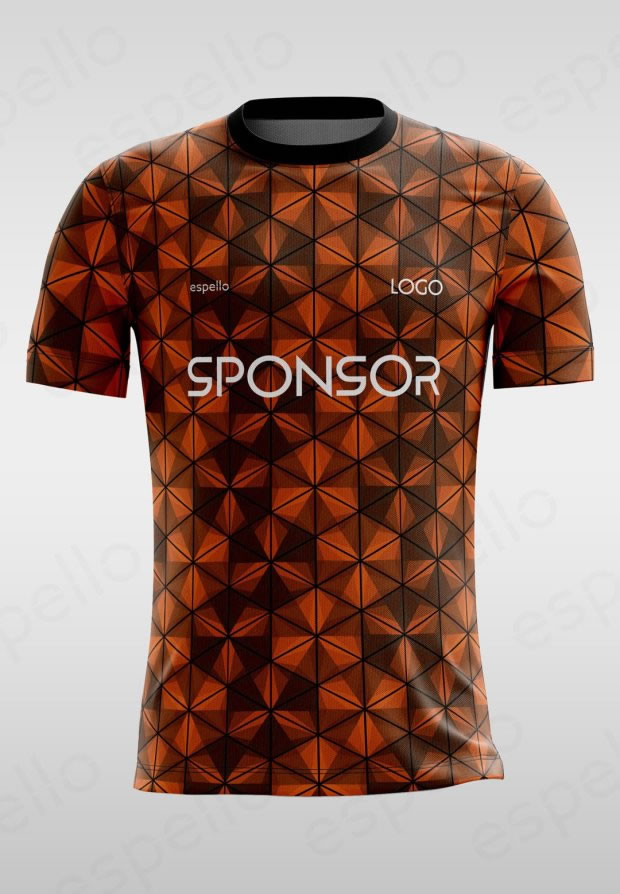 Дизайн футболки: ESM-1132, оранжевый с черным