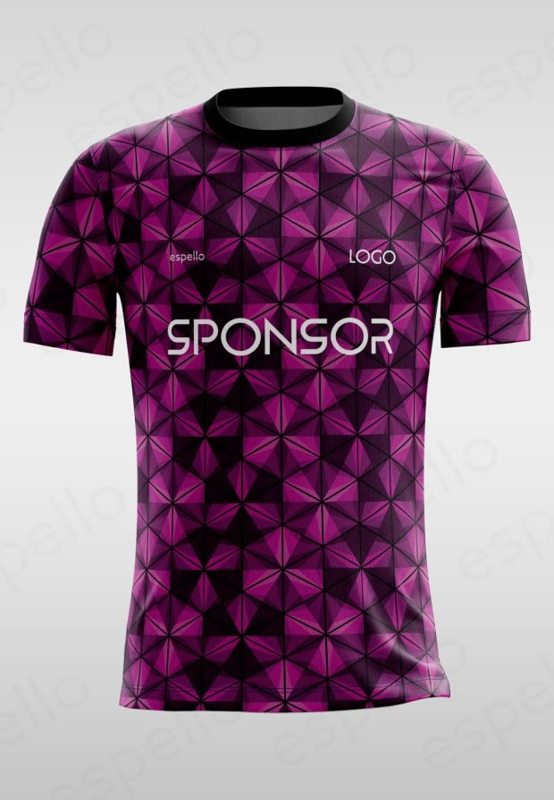 Дизайн футболки: ESM-1132, розовый с черным