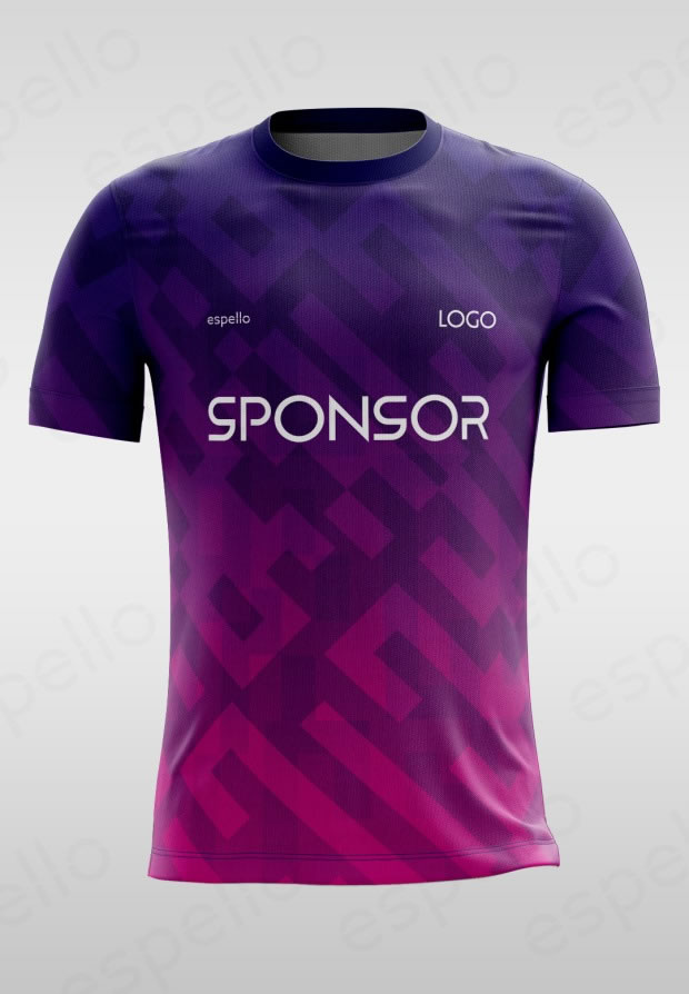 Дизайн футболки: ESM-1135, фиолетовый и розовый