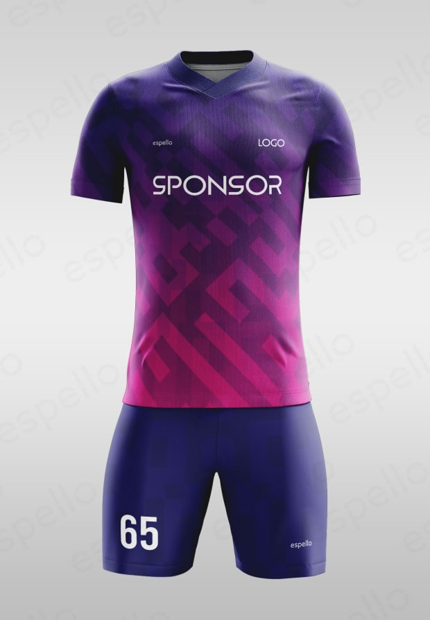 Дизайн волейбольной формы: ESV-1135, фиолетовый и розовый