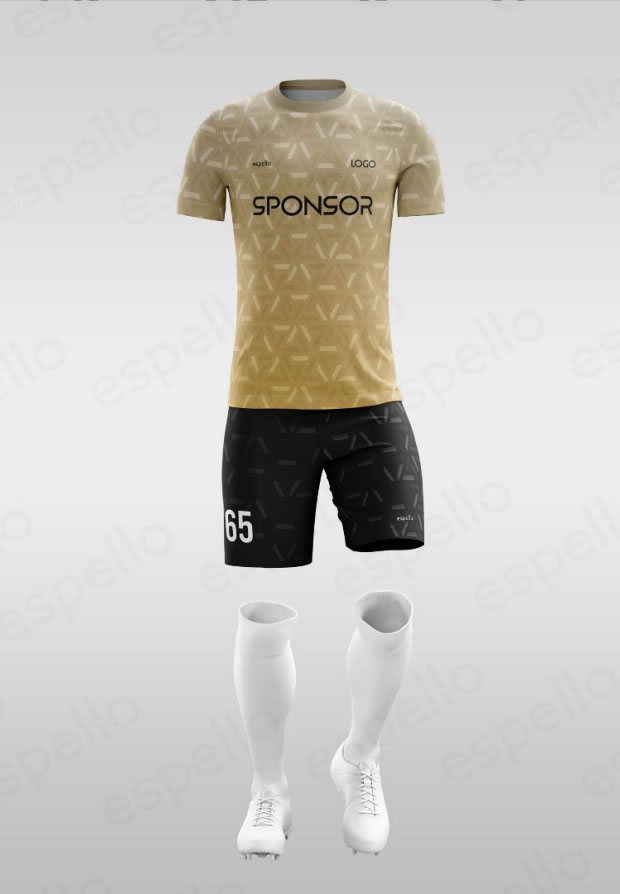 Дизайн футбольной формы: ESF-1136, золотой