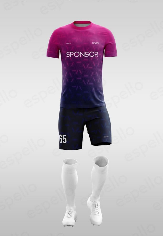 Дизайн футбольной формы: ESF-1136, розовый
