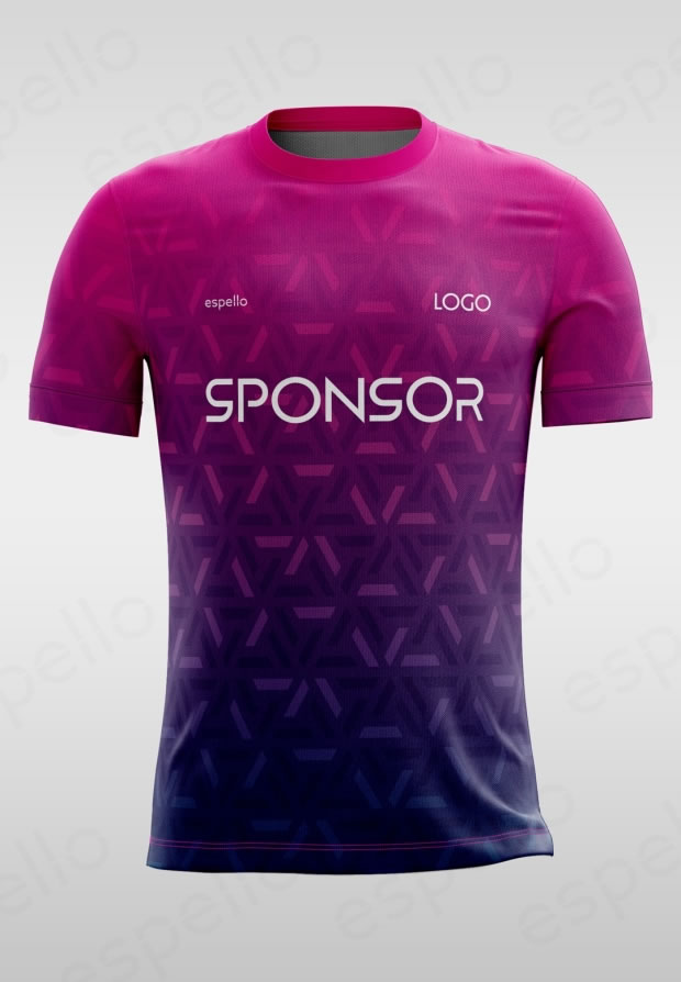 Дизайн футболки: ESM-1136, розовый и фиолетовый