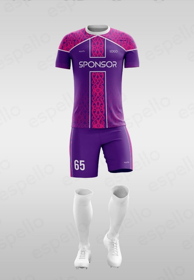 Дизайн футбольной формы: ESF-1139, розовый и фиолетовый