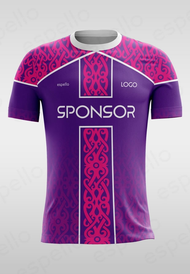 Дизайн футболки: ESM-1139, розовый и фиолетовый