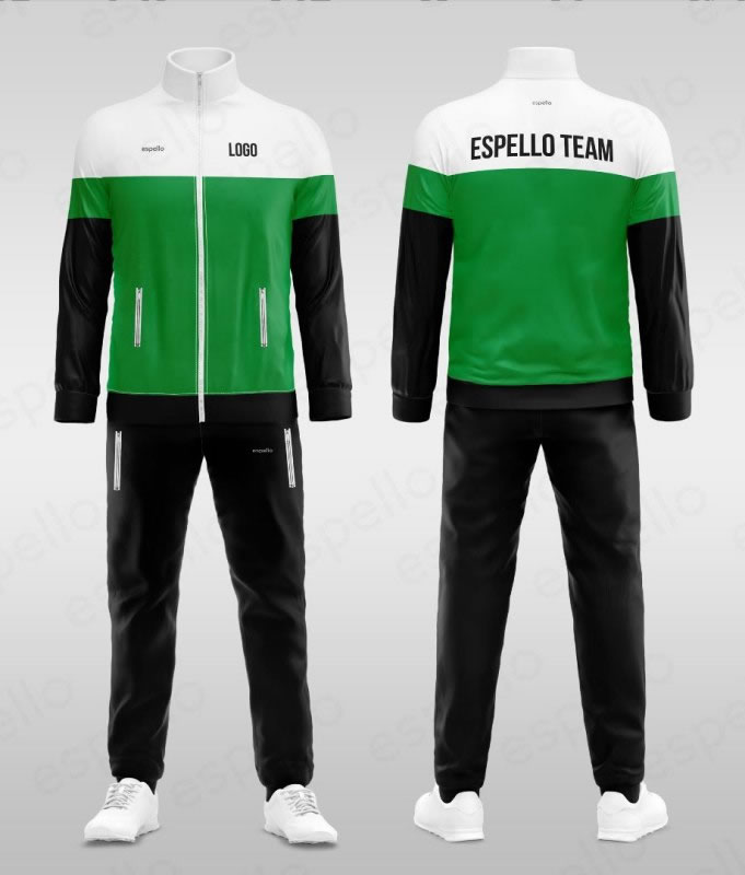Дизайн спортивного костюма: ESS-1147 зеленый