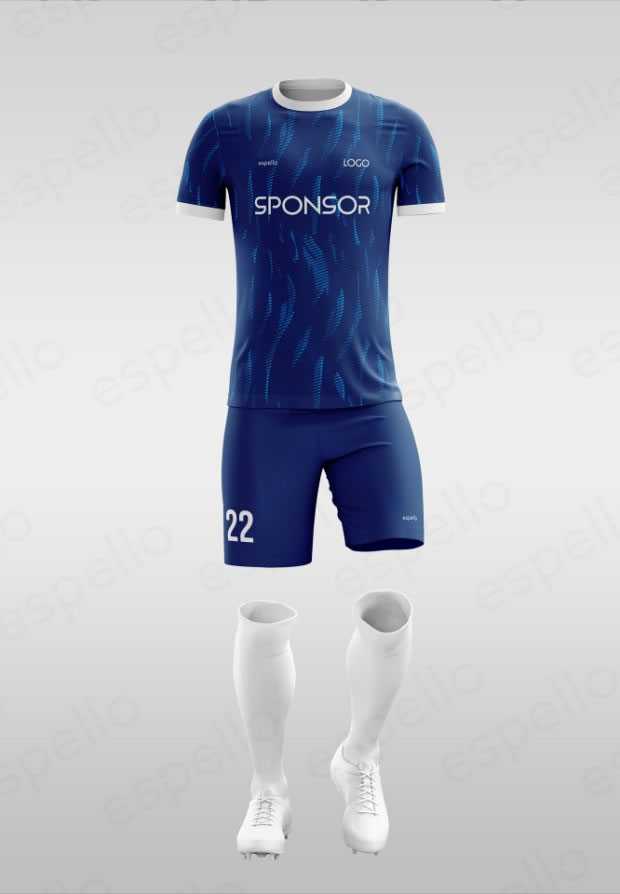 Дизайн футбольной формы: ESF-1151, темно-синий