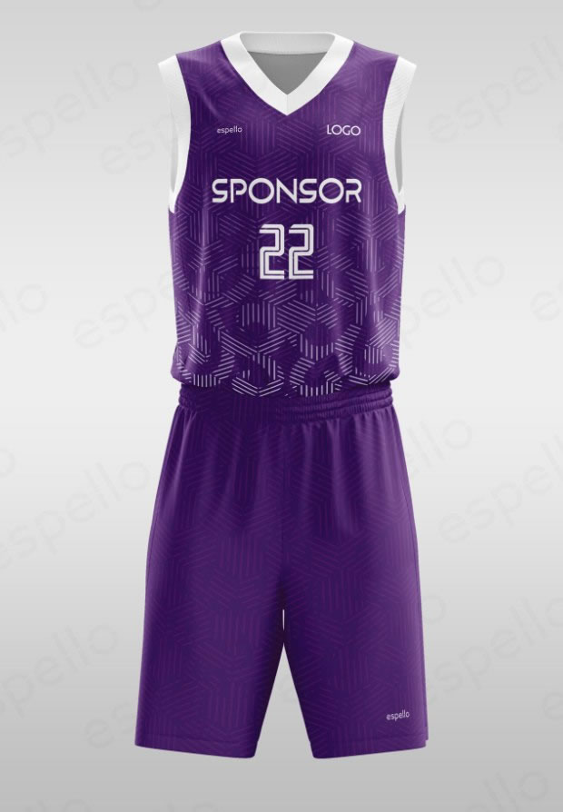 Дизайн баскетбольной формы: ESB-1156, фиолетовый