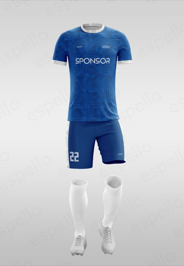 Дизайн футбольной формы: ESF-1160, синий