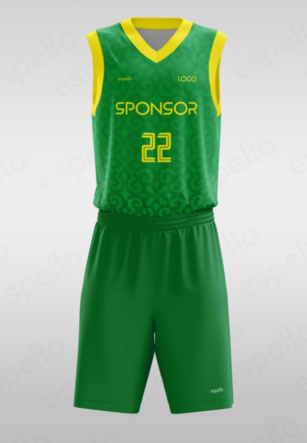 Дизайн баскетбольной формы: ESB-1164, зеленый